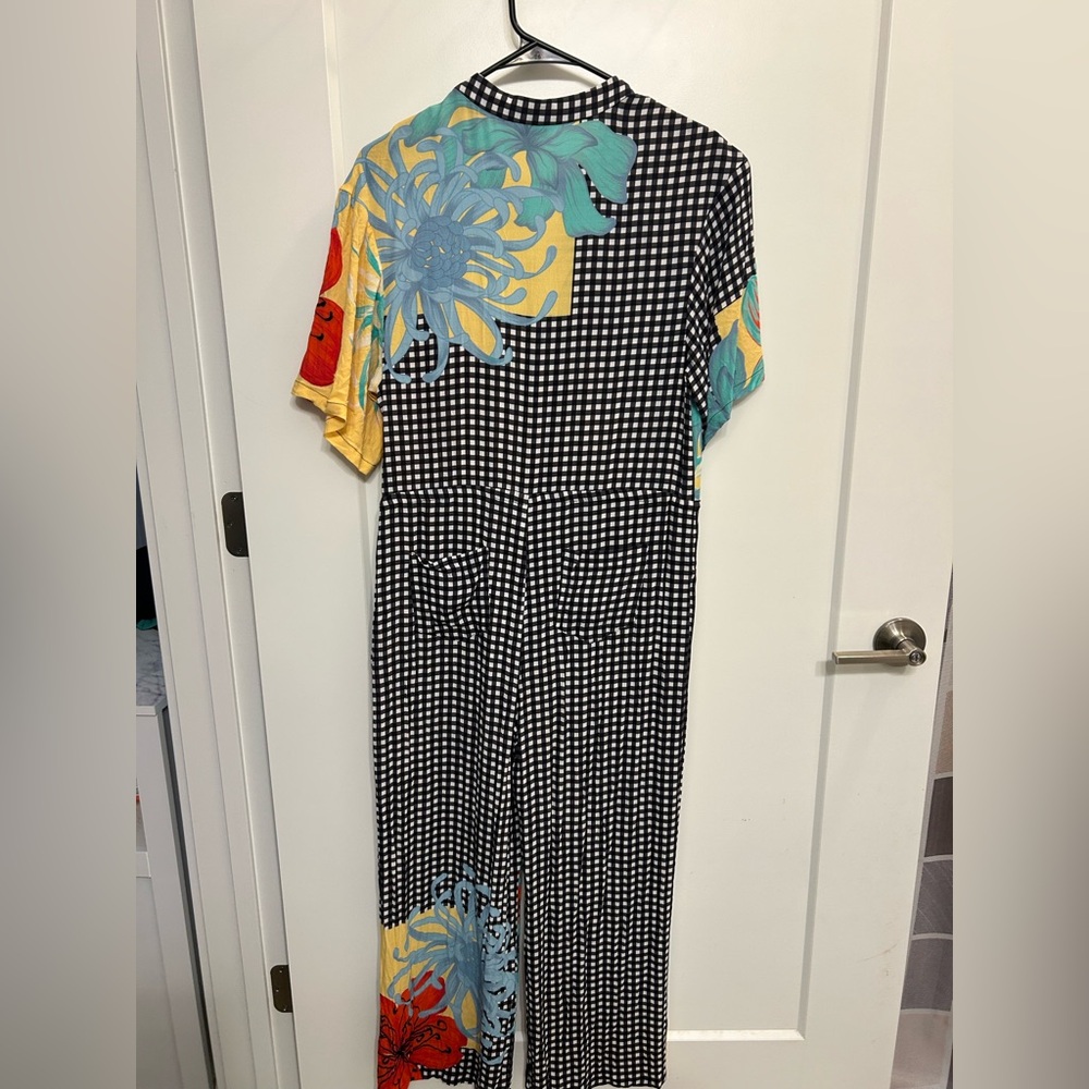 The Kit Issa Jumpsuit in Gingham Camillia - Picture 13 of 15